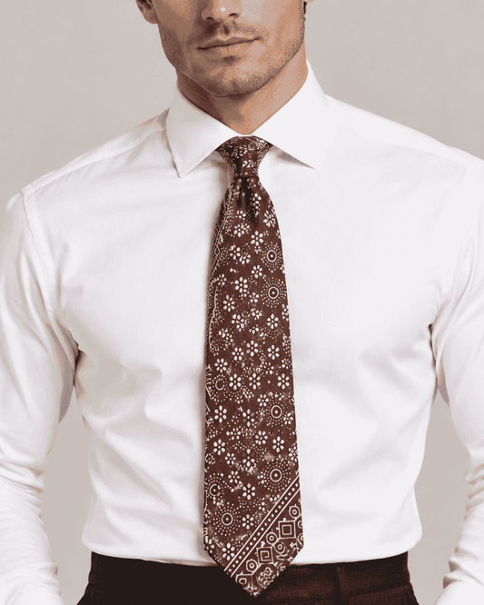 Brown earthy upcycled tie
