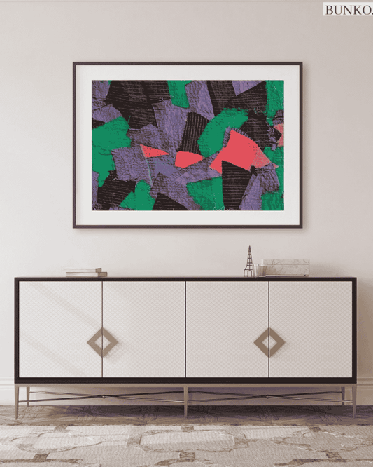Fabric Twist upcycled textile wall art displayed in a modern interior
