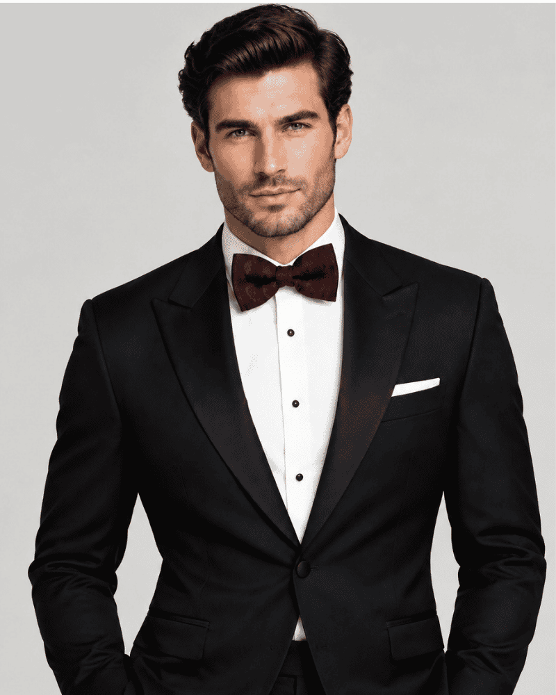 Men's upcycled bow tie for formal wear